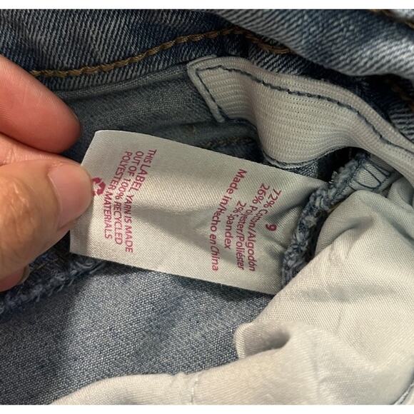 No Boundaries Skinny Jeans Size 9 Light Wash Button Fly High Rise Stretch Denim - Picture 3 of 6